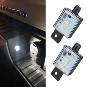 White LED License Plate Light Assembly for 2015-2023 Silverado Sierra Colorado - Picture 1 of 3