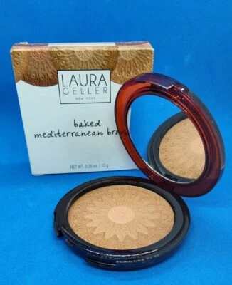 Laura Geller Baked Mediterranean Bronzer Moroccan Bronze 0.35oz NIB - Image 1 of 2