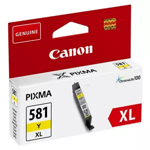 Genuine Canon CLI-581XL Yellow Ink Cartridge for Canon Pixma TS8150 TR7550 Box - Picture 1 of 1