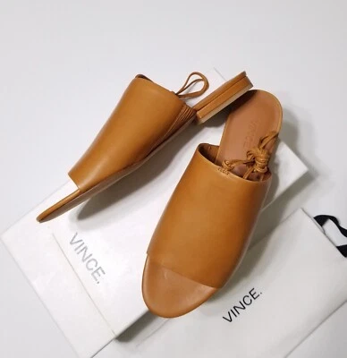 Nuevo en caja Sandalia Vince Damon de cuero envolvente al tobillo en caramelo talla 7,5 $250 Foto 1 de 4