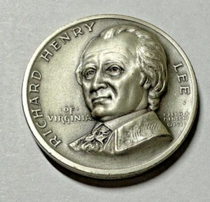 1971 SILBER RICHARD HENRY LEE OF VIRGINIA MEDALLIC ART CO N.Y. SILVER 999 MEDAL - Bild 1 von 6