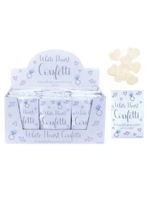 white heart shaped confetti for weddings, events or party"s individual packets - Picture 1 of 1