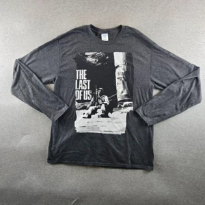 The Last Of Us 2017 Video Game Promo Shirt Dark Grey Long Sleeve Mens Med. Rare - Picture 1 of 8