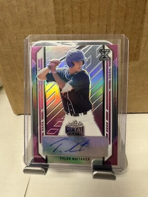 2021 Leaf Metal Draft - Tyler Whitaker - Pink Rainbow Auto - 10/20 - Astros - Image 1 of 3