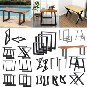 Steel Table Legs Trapezium Frame X Frame Dining Coffee Bench Desk Feet Stand DIY - Picture 1 of 120