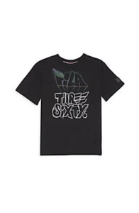 FILA Boy's Short Sleeve Logo T-Shirt BLACK , XL (18) - Picture 1 of 1