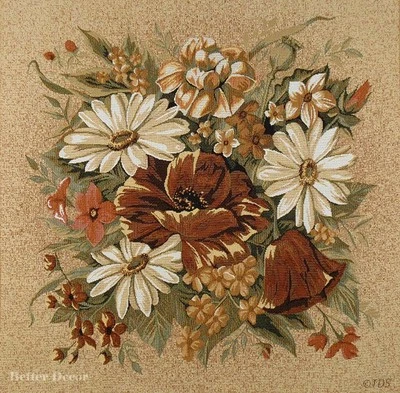 TAPIZ TEJIDO JACQUARD DE PARED Ramo con Margaritas FOTO DE AMAPOLA EUROPEA Y MARGARITA Foto 1 de 2