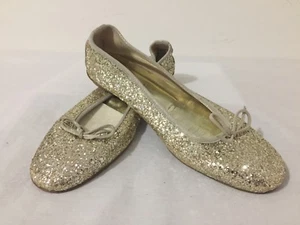 Bellofatto Hecho en Italia Planos de Ballet Oro Metálico Confeti Brillo Talla 8B - Imagen 1 de 12