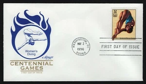 #3068d 32c Women's Diving, Artmaster FDC ANY 5= - Picture 1 of 1