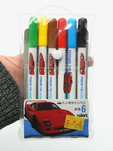 TOMBOW Japan FERRARI F40 Twin Turbo 6 color PENS Advertising (BE300) - Picture 1 of 7