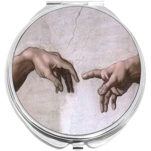 The Creation of Adam by Michelangelo Compact with Mirrors - for Pocket or Purse - Picture 1 of 2