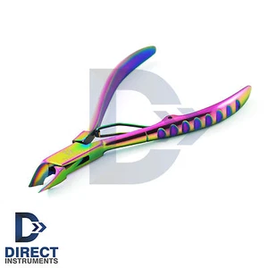 Professional Cuticle Nipper Clipper Nail Cutter Remover Pedicure Titanium Coated - Picture 1 of 3