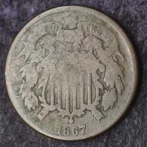 1867 2C Two Cent Piece - COINGIANTS - - Picture 1 of 2