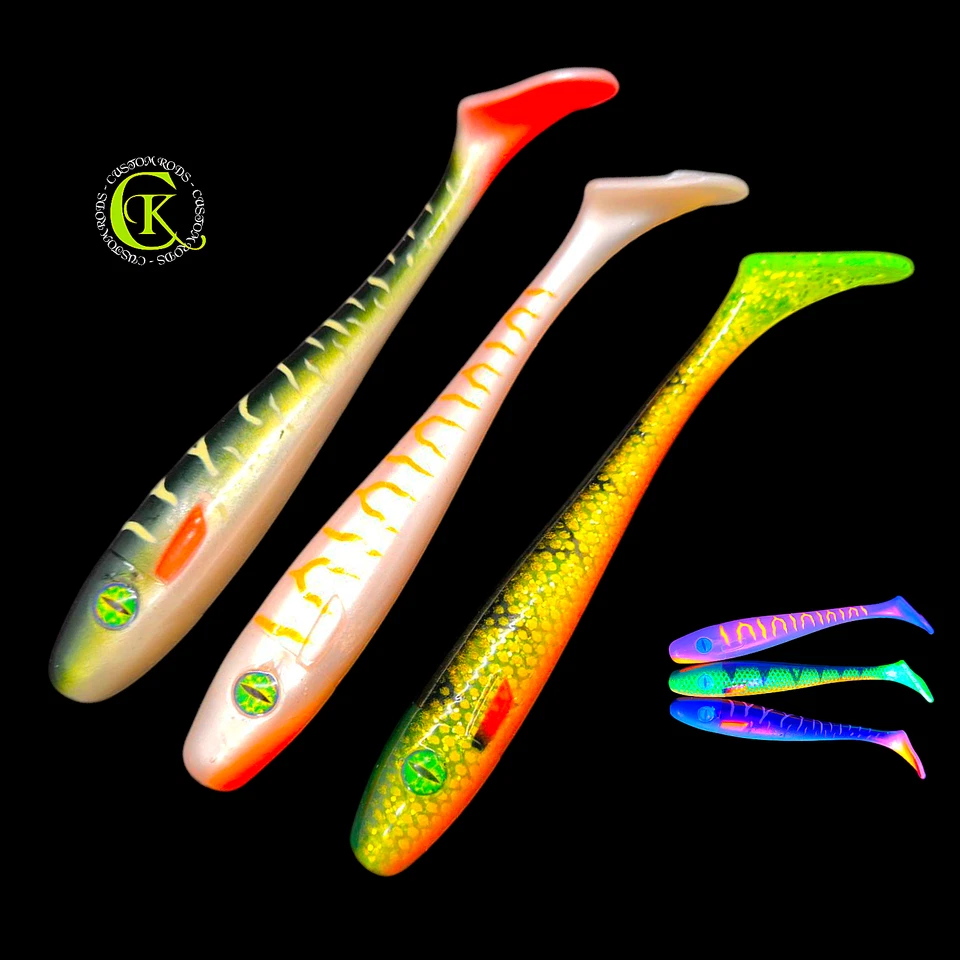 3x 16cm Balzer UV Shirasu Pike Collector Shad Matze Koch BigBait Gummifisch NEW - Bild 1 von 1