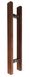 AUST MADE Timber Qld Red Cedar Pair Entry Entrance Pull Handles 600mm - Picture 1 of 2