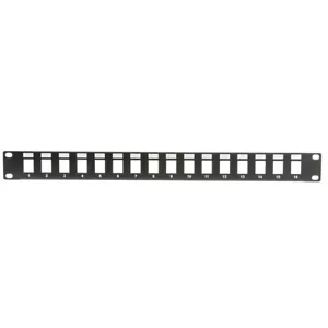 Pannello patch chiave vuoto 16 porte montaggio su rack, 1U - parte #: 68PB-01016 - Foto 1 di 1