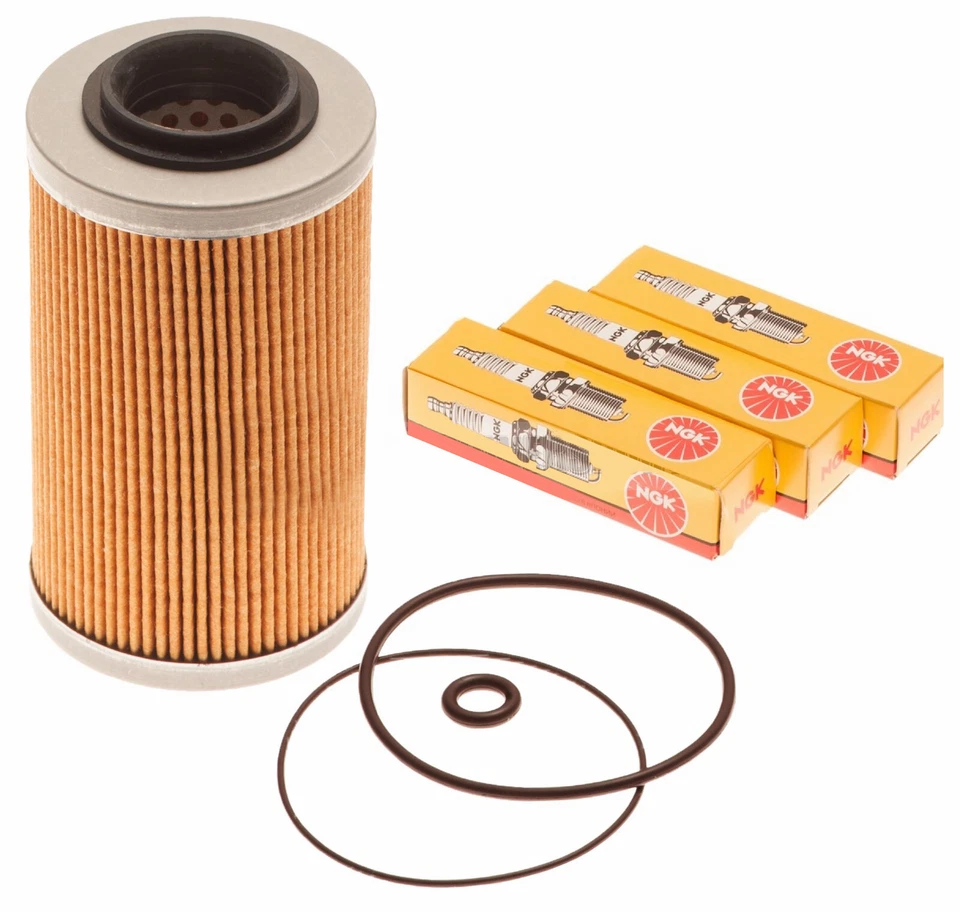 Sea Doo 4-Tec Maintenance Kit Oil Filter W/ O-Ring & NGK Spark Plugs - Image 1 of 1
