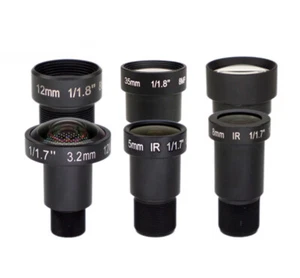 4K HD 12 MP 1/1.8 inch M12-Mount Surveillance Camera Lens 3.2mm 5mm 8mm 12-50mm - Picture 1 of 22