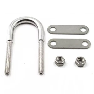 Edelstahl M4-M10 U Bolt Bolzen Bügelschraube Anhänger U Bügel Gegenplatte TD - Bild 1 von 9