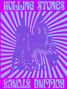 Póster de personalidad Rolling Sones 1967 psicodélico reproducción 13 x 17 - Imagen 1 de 1
