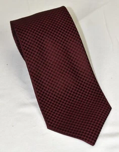 NUOVA cravatta Ermenegildo Zegna rosso mattone e marrone motivo a pois 100% seta 3,6 x 58 - Foto 1 di 4