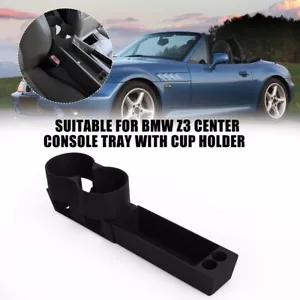 Car Center Console Storage Tray Box with Dual Cup Holder Custom fits for BMW Z3 - Foto 1 di 7