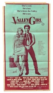 Daybill Valley Girl Original Australian Vintage 80's Cinema Poster Nicholas Cage - Foto 1 di 12