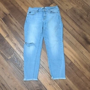 Kancan Jeans Damen 27 blau Low Rise Skinny Ankle Distressed Denim 26" Schrittlänge - Bild 1 von 8