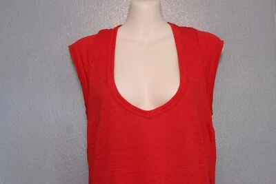 Isabel Marant Etoile Red 100% Linen Top Tee Shirt XS - Image 1 of 4