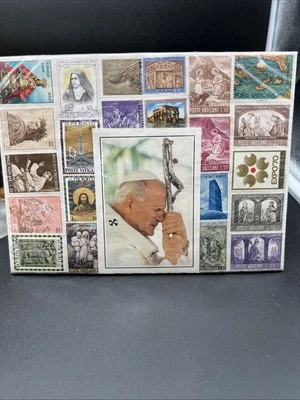 Coleção de selos lembrança Vaticano Cidade do Vaticano Papa João Paulo II em plástico - Imagem 1 de 4