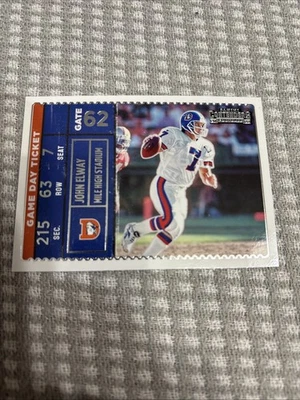 2022 Panini Contenders - Game Day Ticket John Elway #GDT-JEL - Image 1 of 2