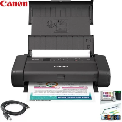 Impressora Jato de Tinta Colorida Portátil Canon PIXMA TR160 Com Fio/Sem Fio + Pacote Essencial - Imagem 1 de 4