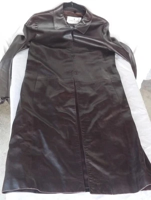 J. Mendel Paris France Soft leather Women's long Coat Jacket Sz 4 Excellent - Image 1 of 4