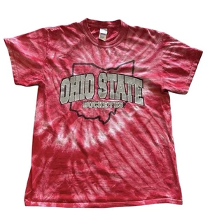Ohio State Buckeyes Tie Dye T-Shirt Gildan Heavy 100% Cotton Size Medium Tee - Picture 1 of 9