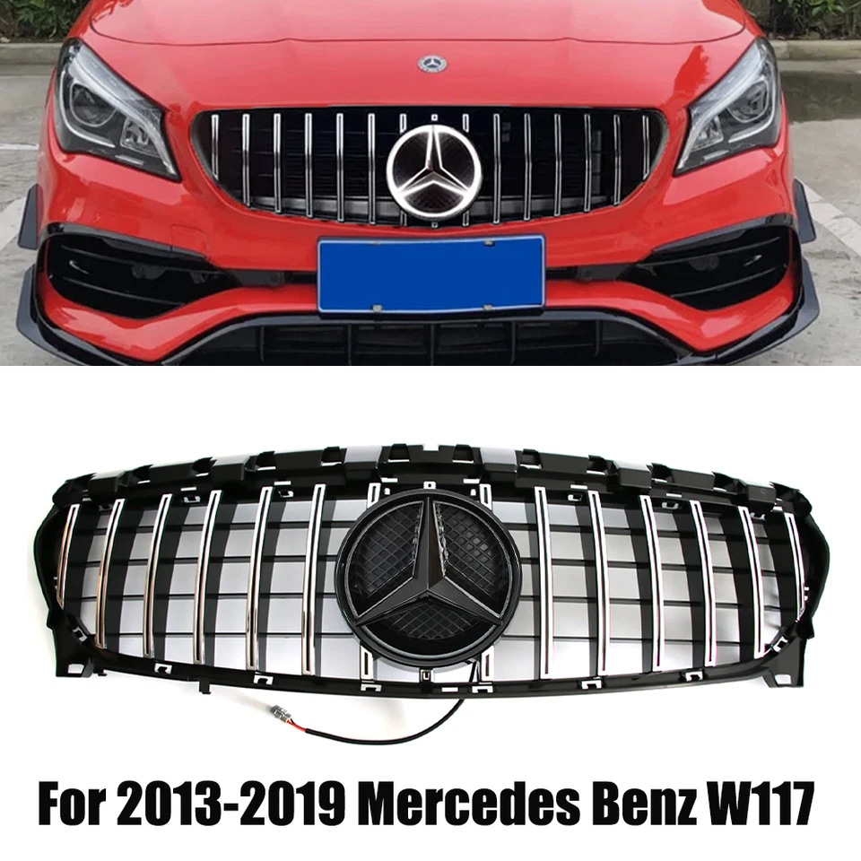 NEW Front Grille w/Star For 2013-2019 Mercedes Benz W117 CLA250 CLA180 CLA200 Foto 1 de 4