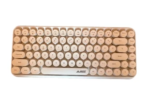 White Wireless Bubble Keyboard USB Retro Cute Gaming PC Mac - Picture 1 of 2