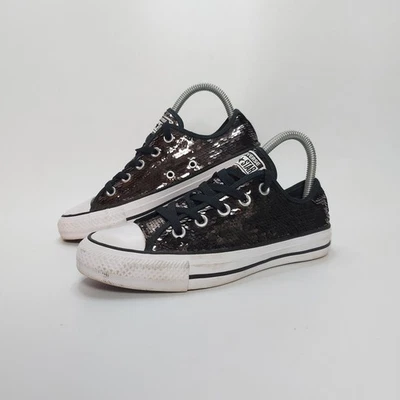 Zapatillas deportivas Converse All Star CTAS OX para mujer Reino Unido 3,5 Gunmetal brillo lentejuelas Foto 1 de 4