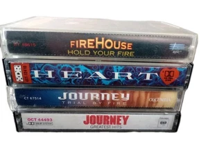 80s Metal Rock Cassette Tapes 4 Tape Lot Heart Journey Firehouse Hair Bands - Picture 1 of 9