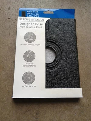 Designs By Milan iPad 2nd Generation Case, 360° Rotating Stand TP219 Black new - Image 1 of 4