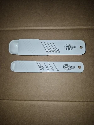 Set Of 2 Vintage Pampered Chef Adjustable Measuring Spoons, Teaspoon & Tablespoo - Image 1 of 4