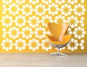 Daisy Wall Decal, Flower Wall Decals, Mid Century Modern, Retro Wall Decal - Picture 1 of 2