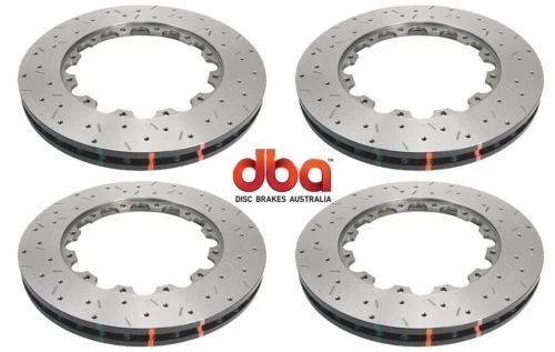 DBA FRONT AND REAR DRILLED & SLOTTED BRAKE ROTORS FOR 2012-2017 NISSAN GT-R R35 Foto 1 de 1