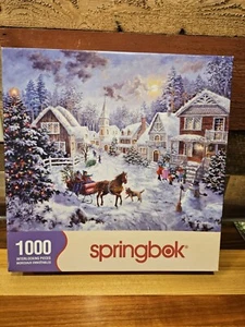 Springbok Hallmark 1000-Piece Puzzle "Night Before Christmas" 2007- COMPLETE! - Picture 1 of 16