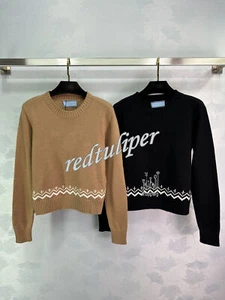 Nuevo Suéter Tejido Manga Larga 2024 Principios de Otoño Negro Color Café SML - Imagen 1 de 1