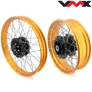 VMX 21/18 Tubeless Wheels for Honda CRF1100L Africa Twin 2020-2023 Gold Rims - Picture 1 of 15