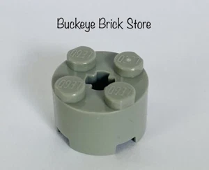 NEW Lego Light Bluish GRAY 2x2 BRICK Round With Axle Hole - Lot of 4 - Picture 1 of 3