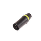 1pcs 3 Poles Short Tailed Copper Needle Gold-plated XLR Male XLR Microphone  F❤J