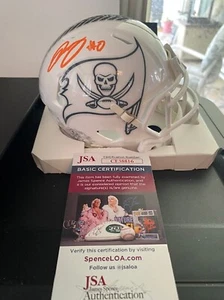 YA YA DIABY SIGNED TAMPA BAY BUCCANEERS STS 3 SPEED MINI HELMET JSA COA - Picture 1 of 4