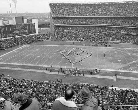 1966 New York Jets SHEA STADIUM Glossy 8x10 Photo Stadium Print Halftime Poster Cover