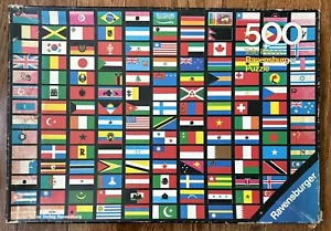 Rompecabezas Ravensburger 500 piezas - Banderas - ¡COMPLETO! - Imagen 1 de 4